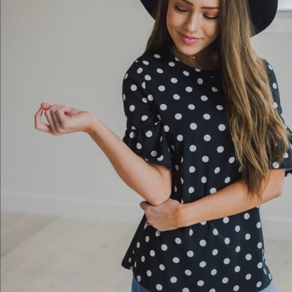 Women’s Polka Dot Ruffle Tunic
